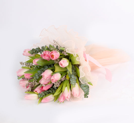 31 pink Tulip bouquet