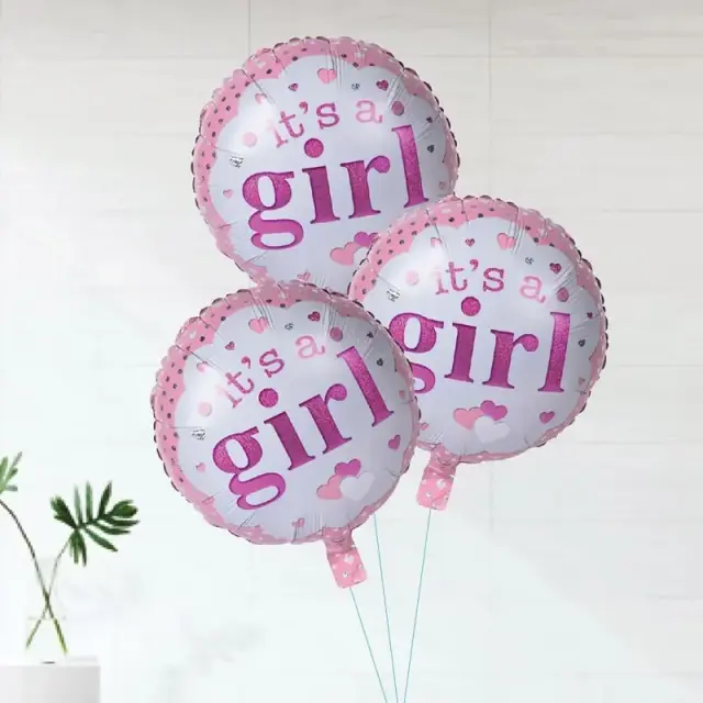 Its a baby Girl Helium Balloon 3 Pcs