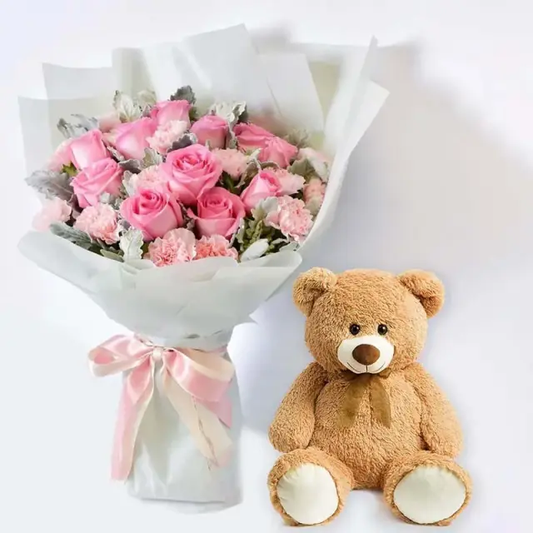 Pink love and Teddy Bear