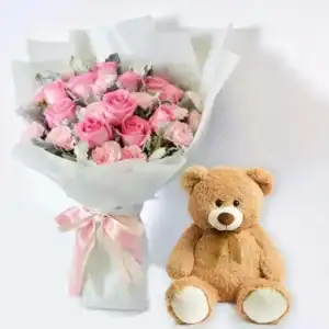 Pink love and Teddy Bear