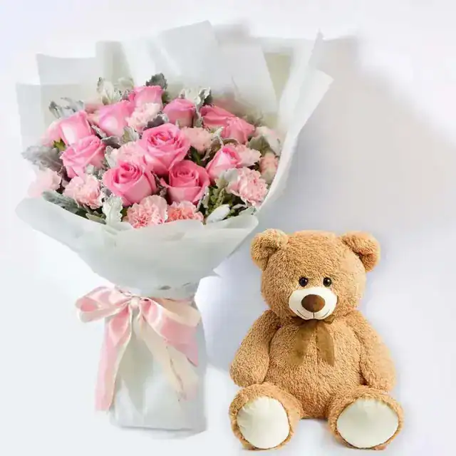 Pink love and Teddy Bear