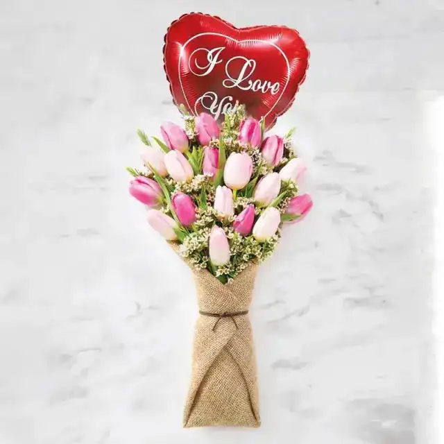 Pink perfection and I Love You Balloon Pink perfection and I Love You Balloon